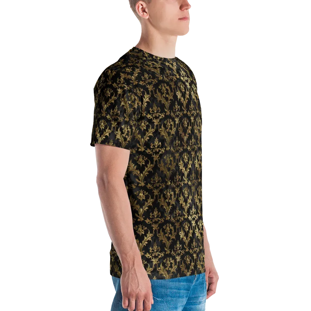 Gilded Damask on Men's Crew Neck T-Shirt — Right