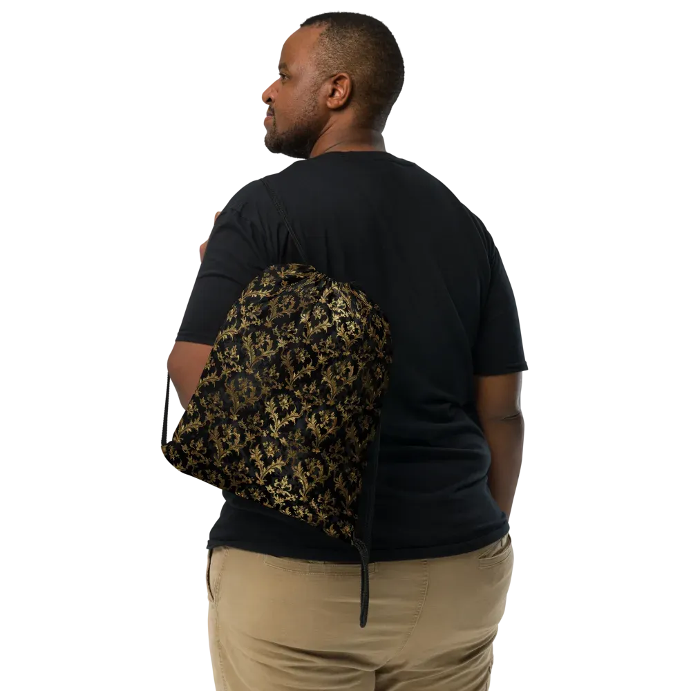 Gilded Damask on Drawstring Bag — Print file