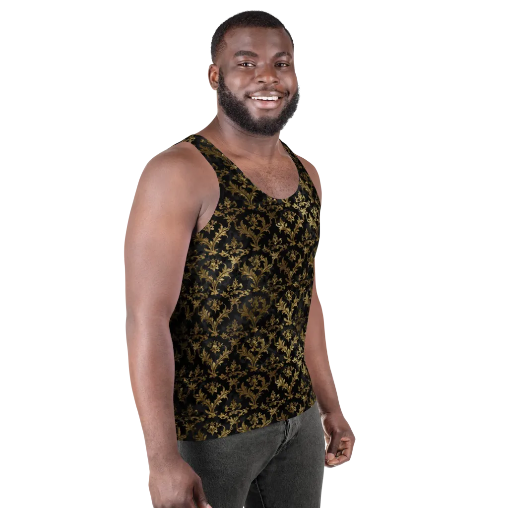 Gilded Damask on Men's Tank Top — Right Front