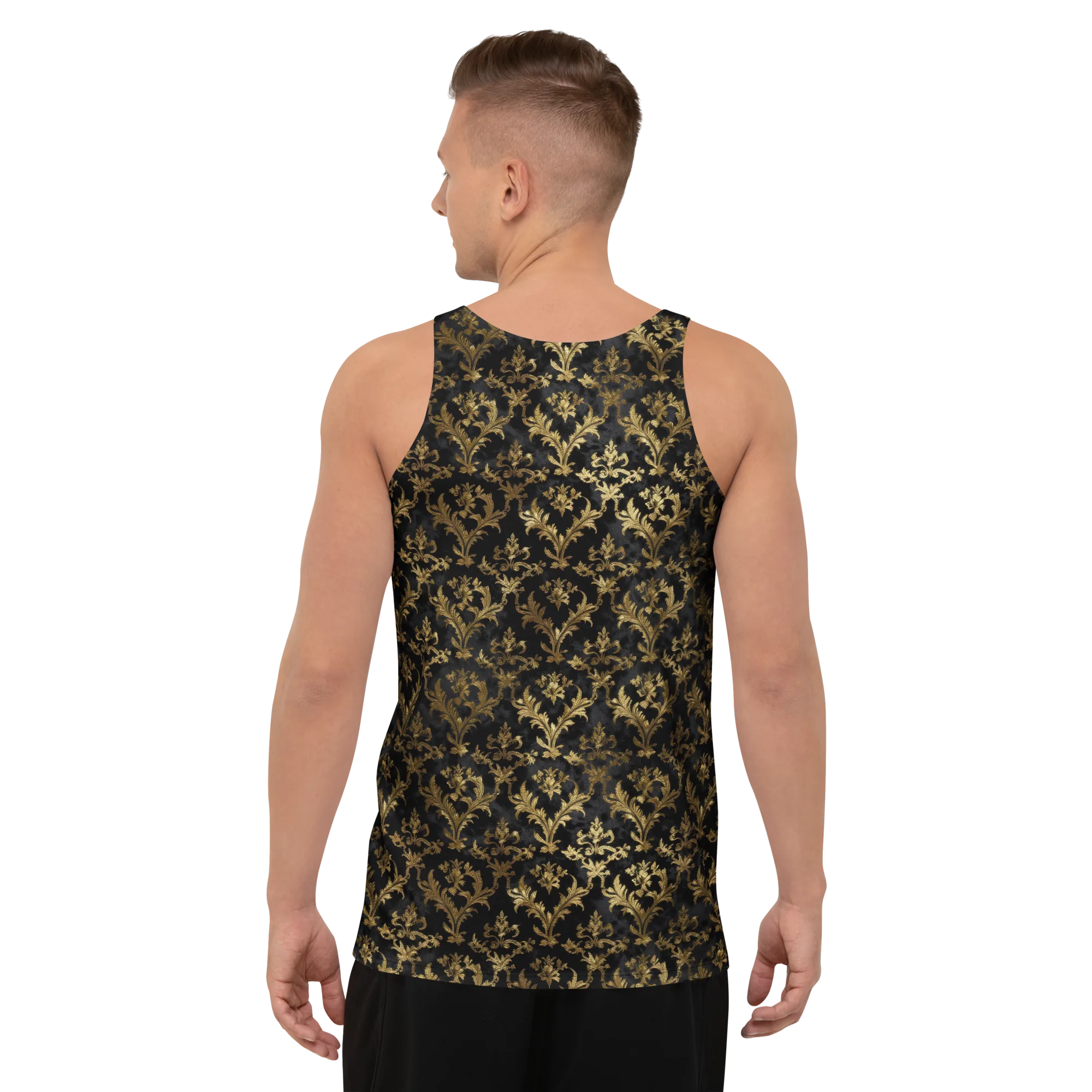 Gilded Damask on Men's Tank Top — Back print