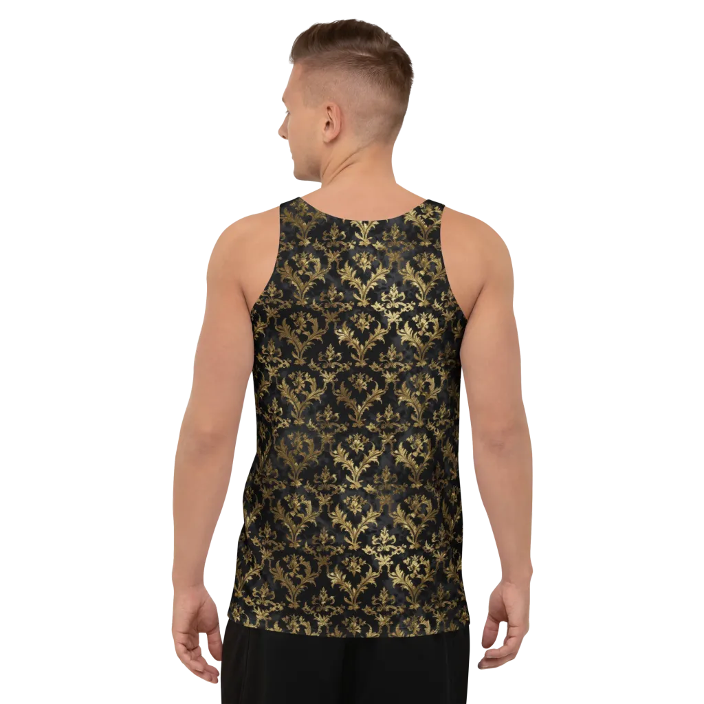 Gilded Damask on Men's Tank Top — Back print