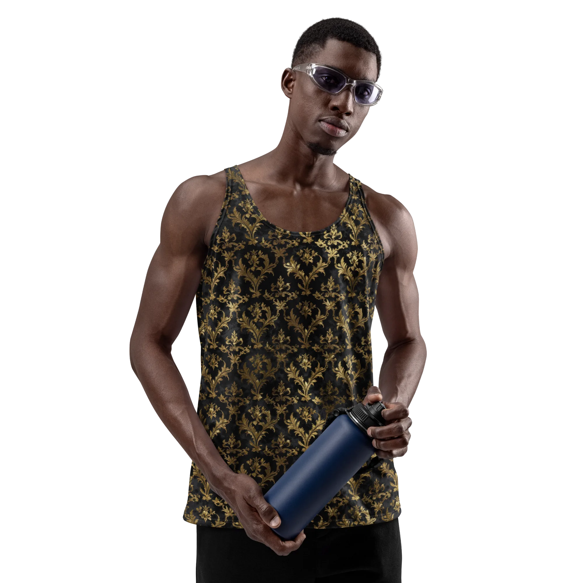 Gilded Damask on Men's Tank Top — Front print