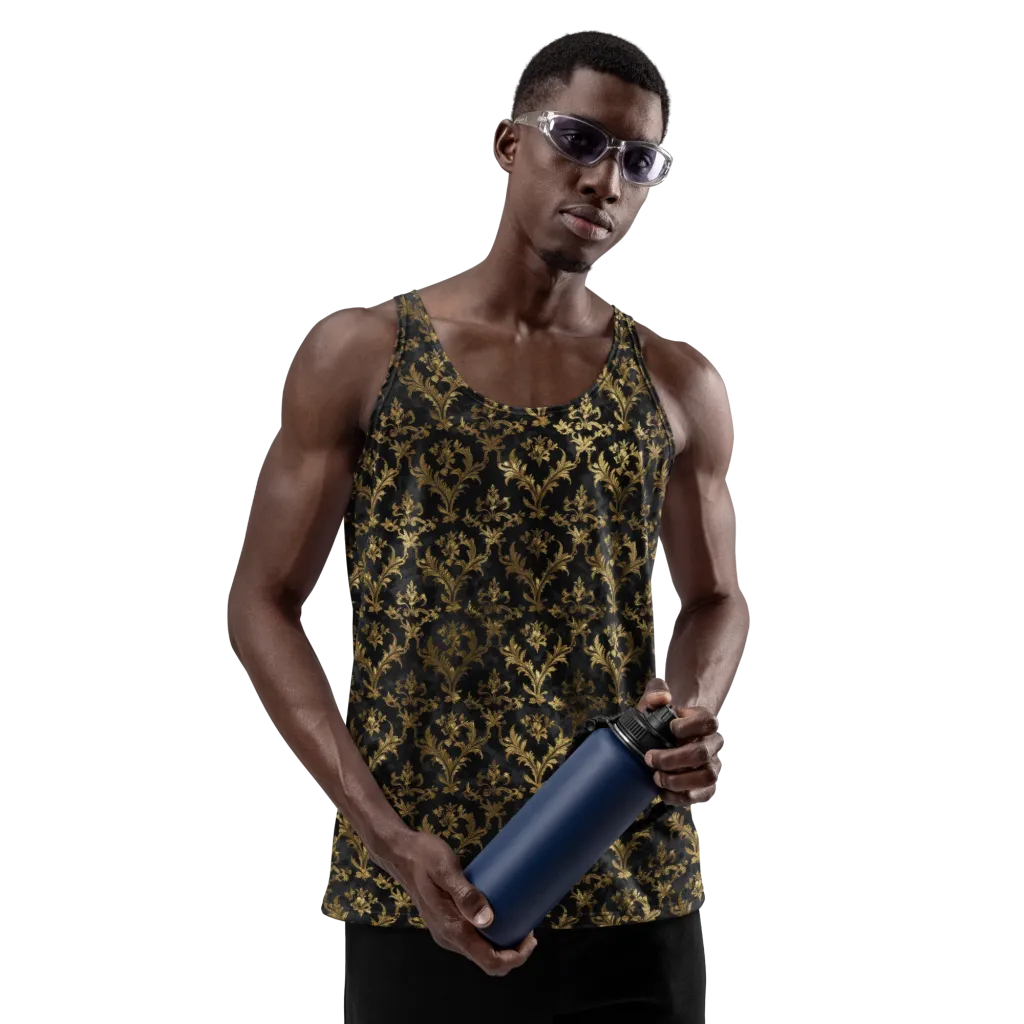 Gilded Damask on Men's Tank Top — Front print