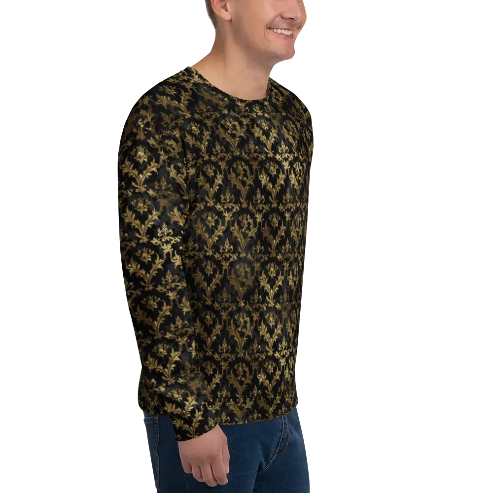 Gilded Damask on Sweatshirt — Right Front