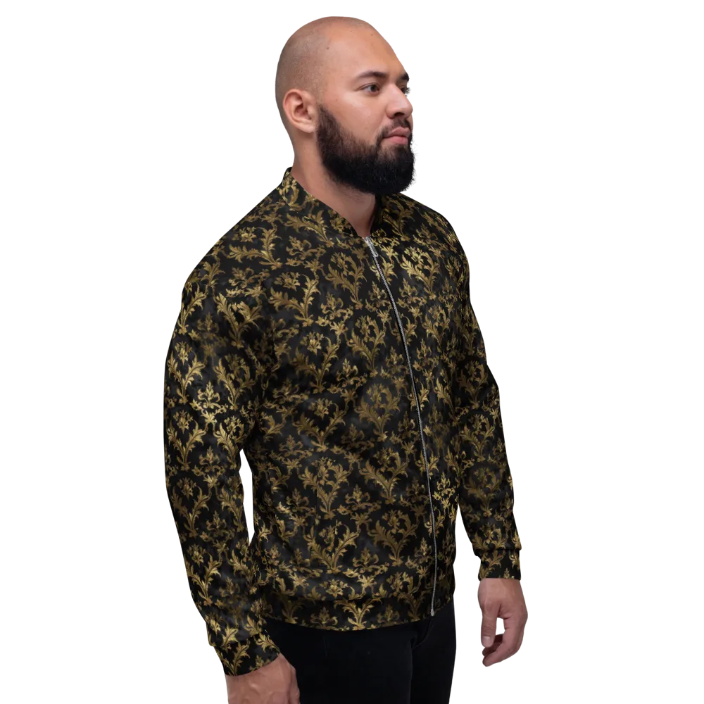 Gilded Damask on Bomber Jacket — Back print