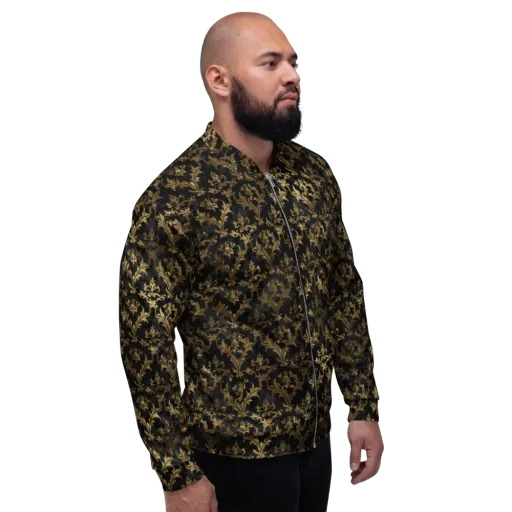 Gilded Damask on a Bomber Jacket