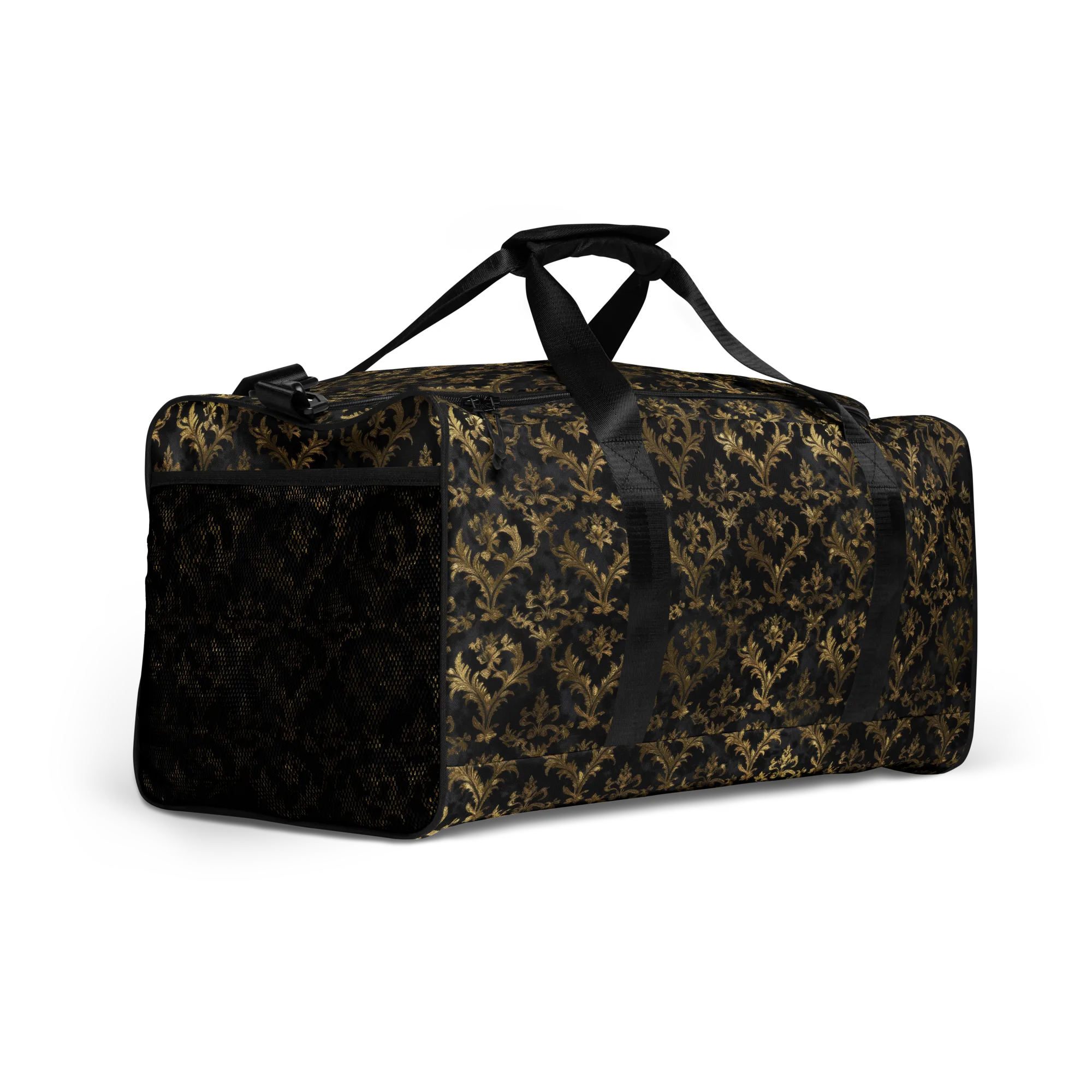 Gilded Damask on Duffle Bag — Front print