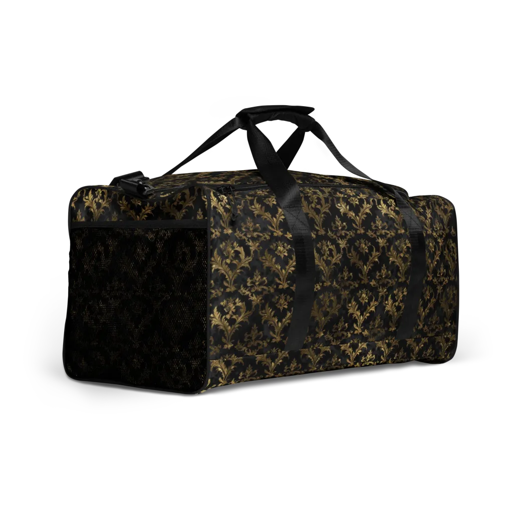 Gilded Damask on Duffle Bag — Front print