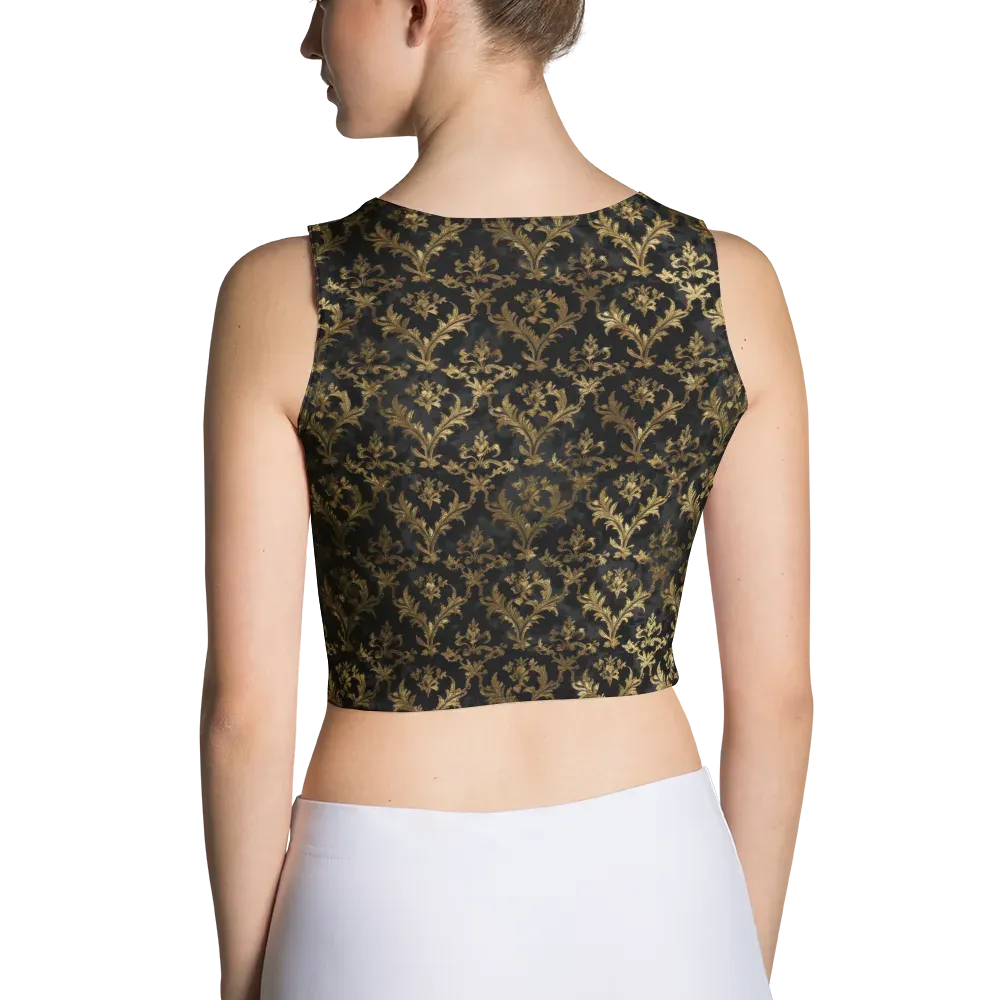 Gilded Damask on Crop Top — Back