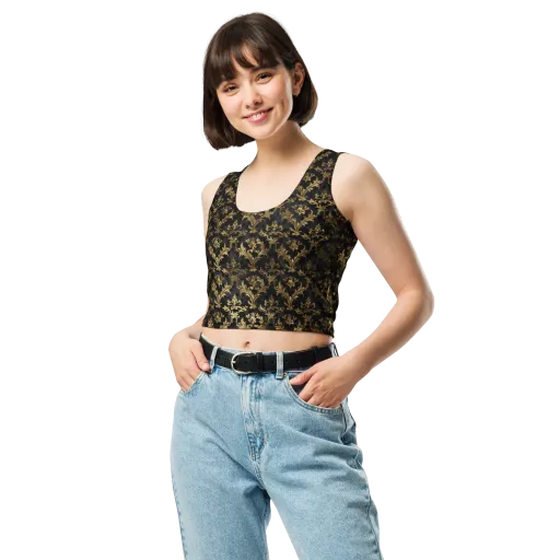 Gilded Damask on a Crop Top