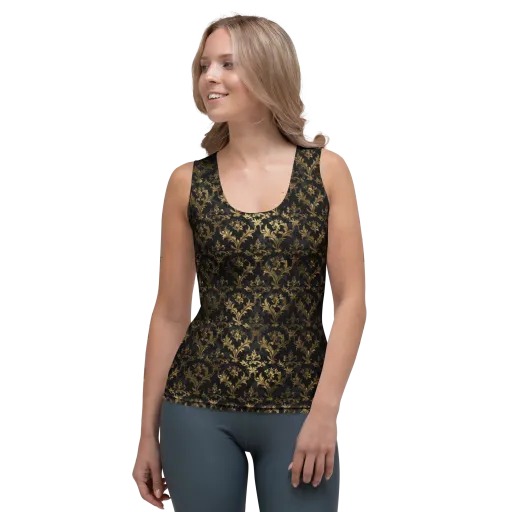 Gilded Damask on a Women's Tank Top