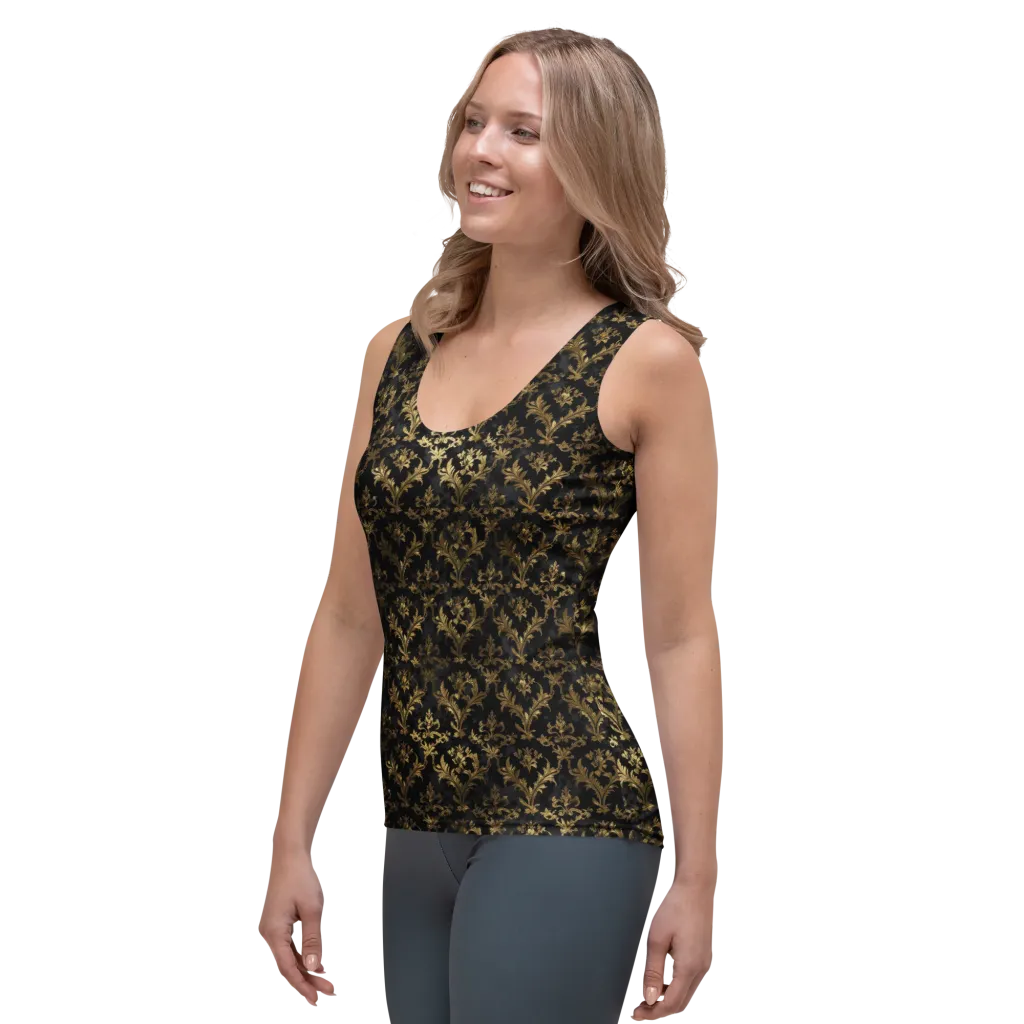Gilded Damask on Women's Tank Top — Left Front