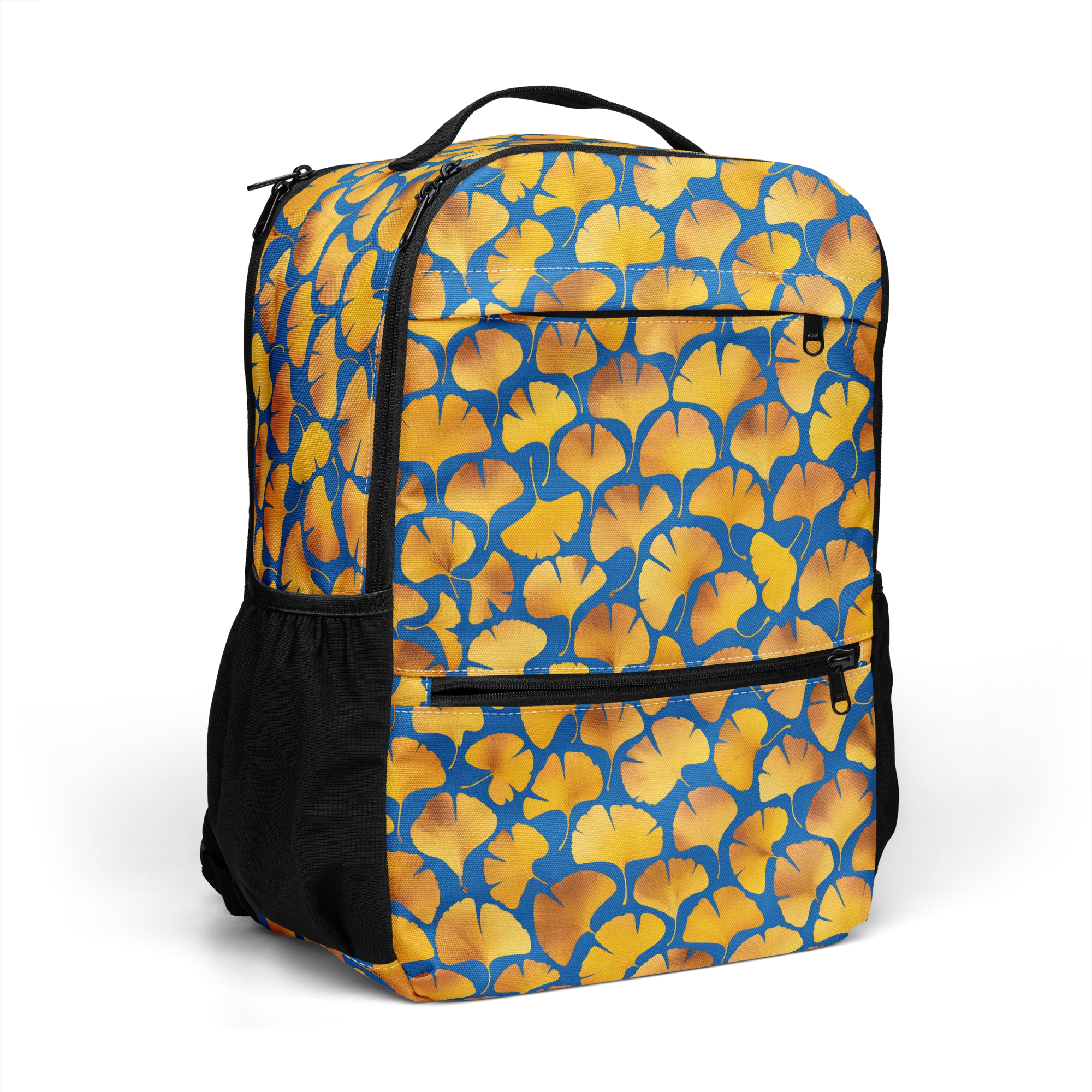 Blue Ginkgo on Utility Backpack — Top print