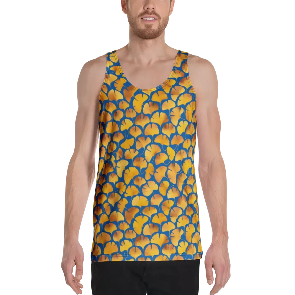 Blue Ginkgo on Men's Tank Top — Front