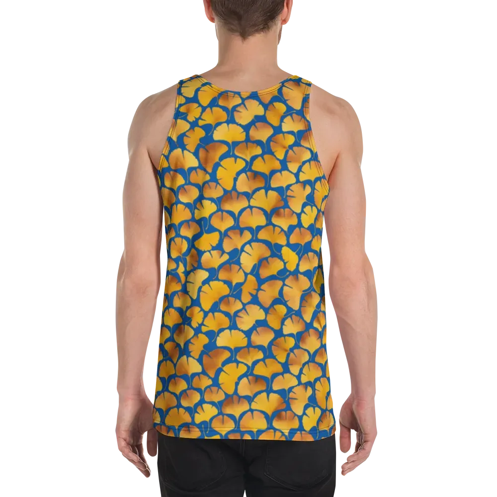 Blue Ginkgo on Men's Tank Top — Back