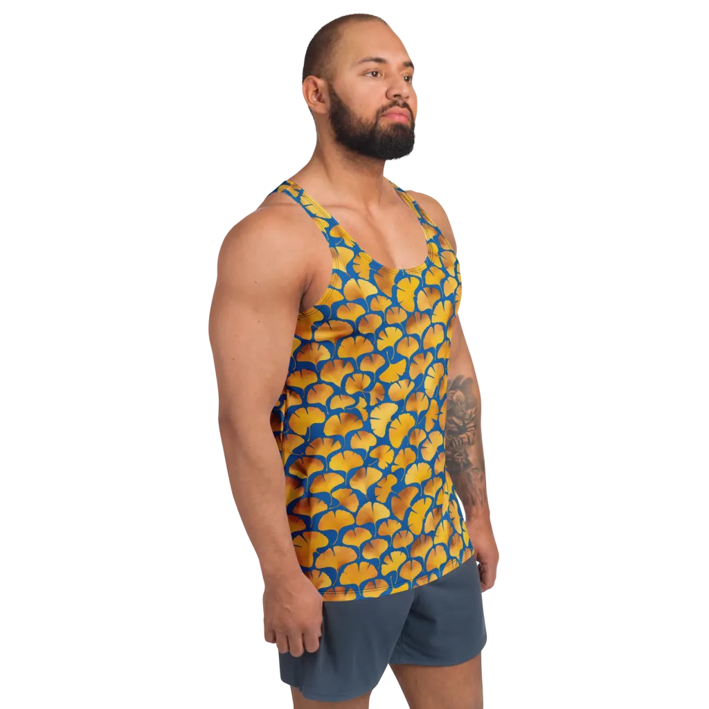 Blue Ginkgo on Men's Tank Top — Front print