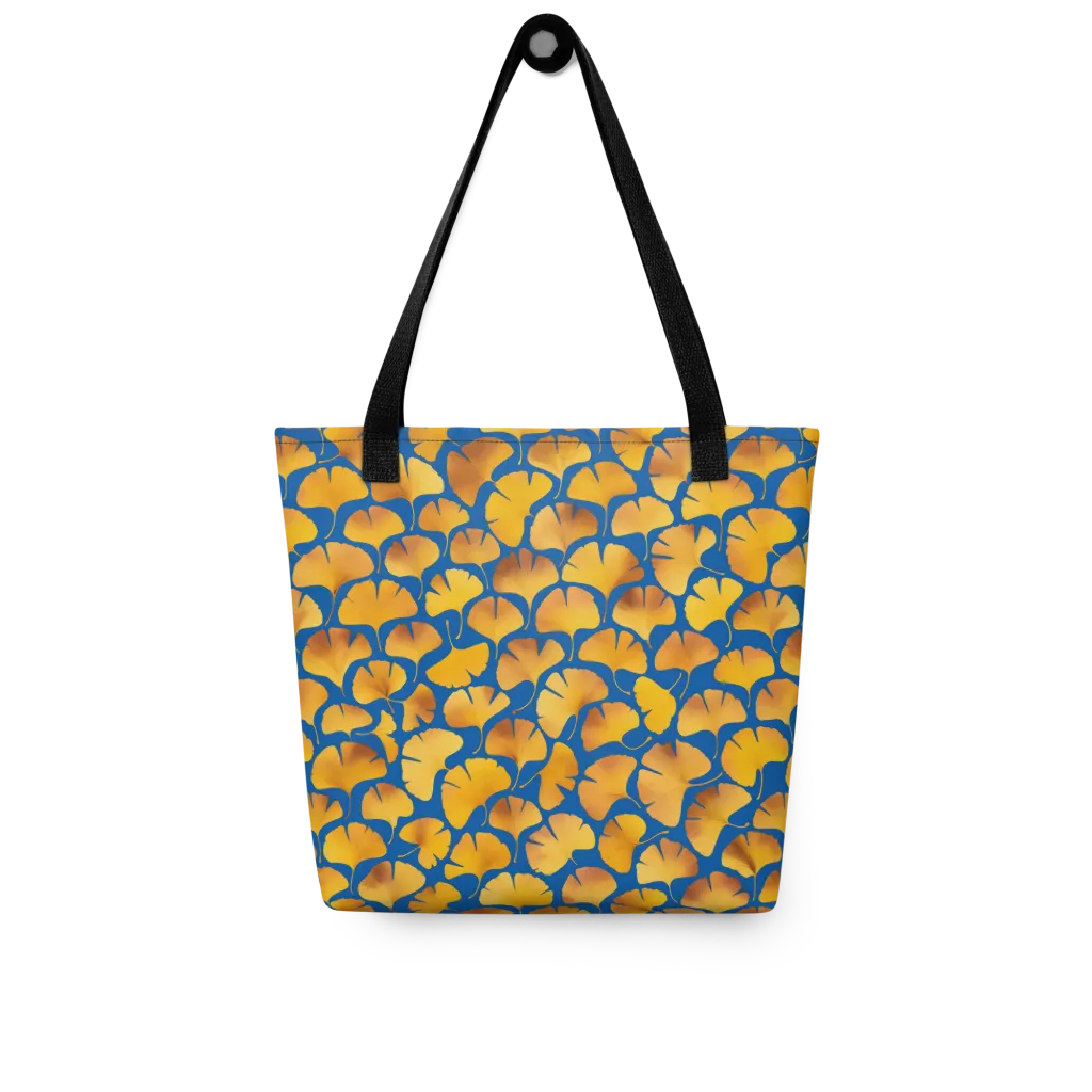 Blue Ginkgo on Tote Bag — Front