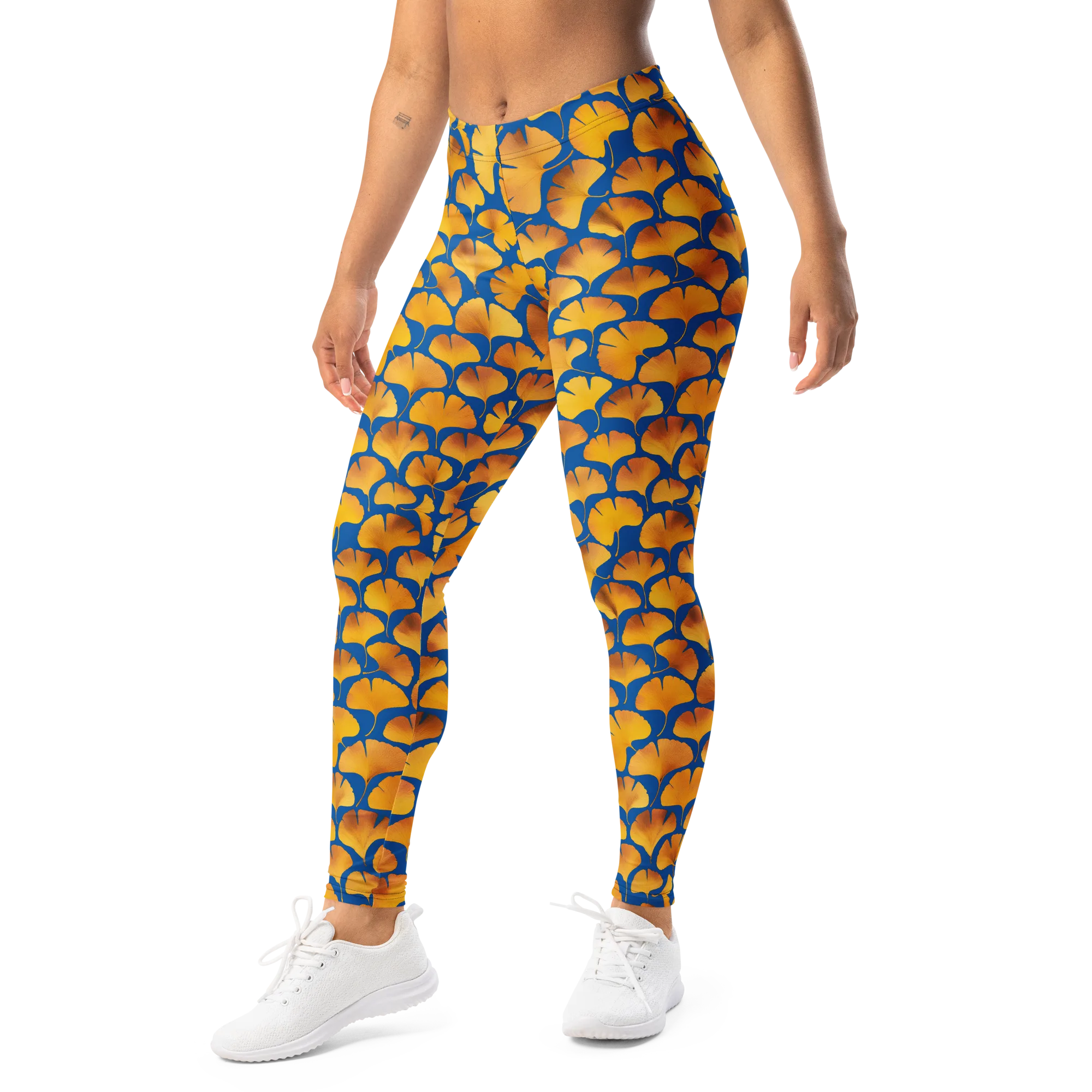 Blue Ginkgo on Leggings — Print file