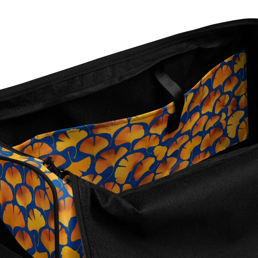 Blue Ginkgo on Duffle Bag — Product details