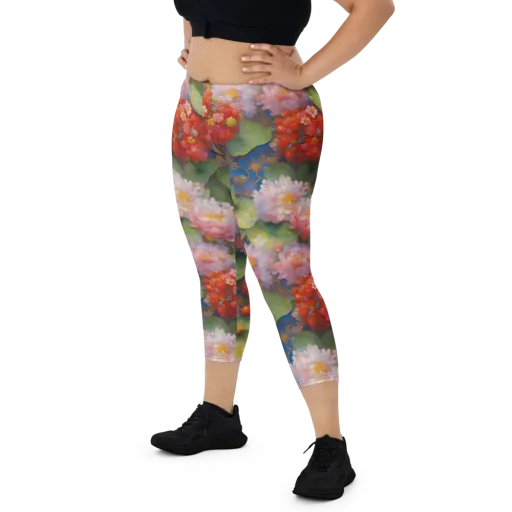 Lotus Royale on a Capri Leggings