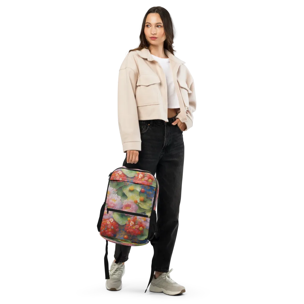 Lotus Royale on Utility Backpack — Top print