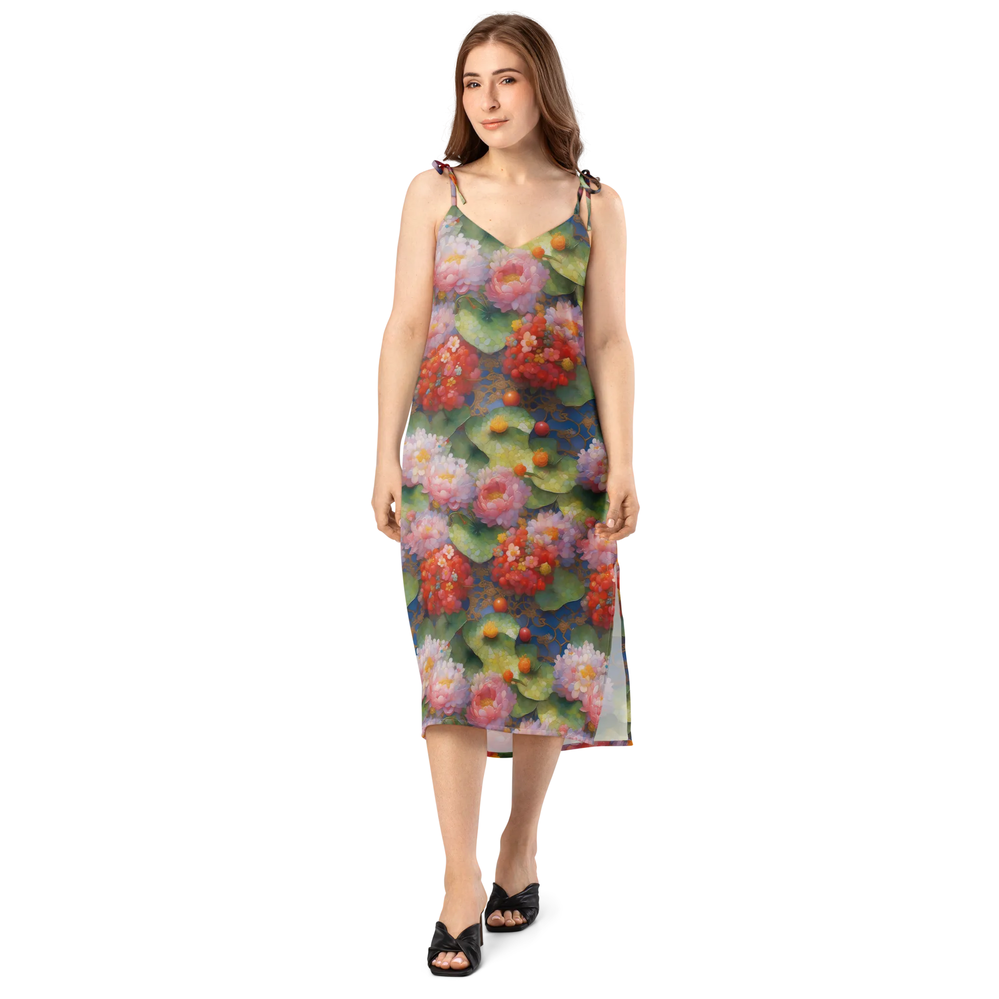 Lotus Royale on Slip Dress — Front