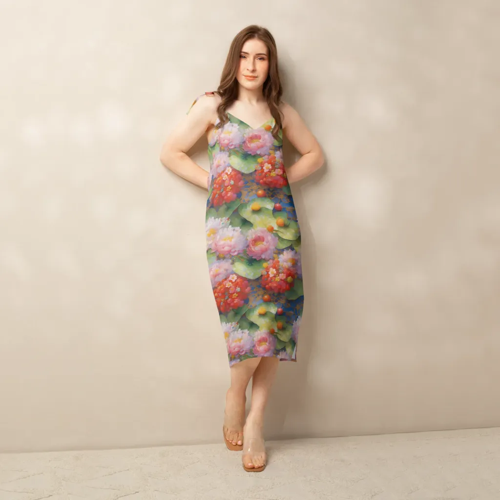 Lotus Royale on Slip Dress — Back print