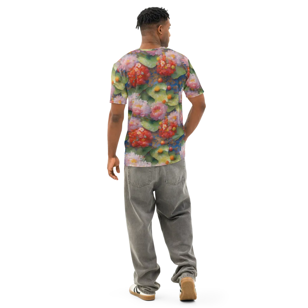 Lotus Royale on Men's Cotton Crew Neck T-Shirt — Back