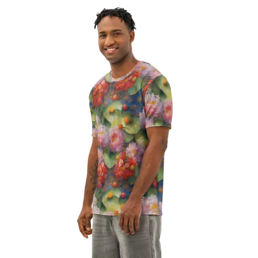 Lotus Royale on a Men's Cotton Crew Neck T-Shirt