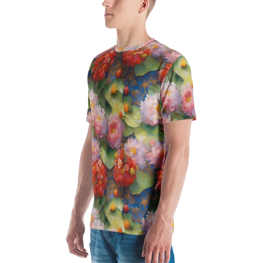 Lotus Royale on Men's Crew Neck T-Shirt — Left