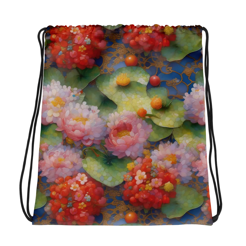 Lotus Royale on Drawstring Bag — Mockup