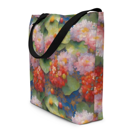 Lotus Royale on a Large Tote Bag W/ Pocket