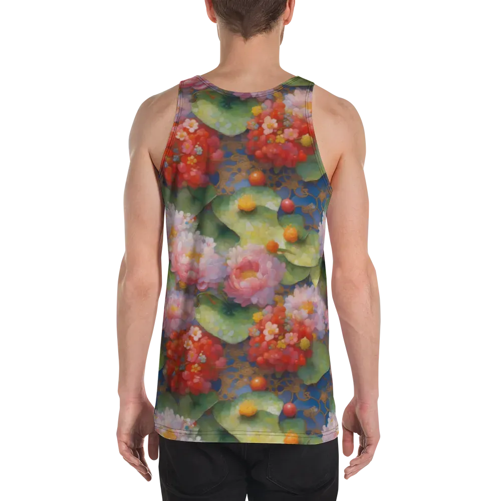 Lotus Royale on Men's Tank Top — Back
