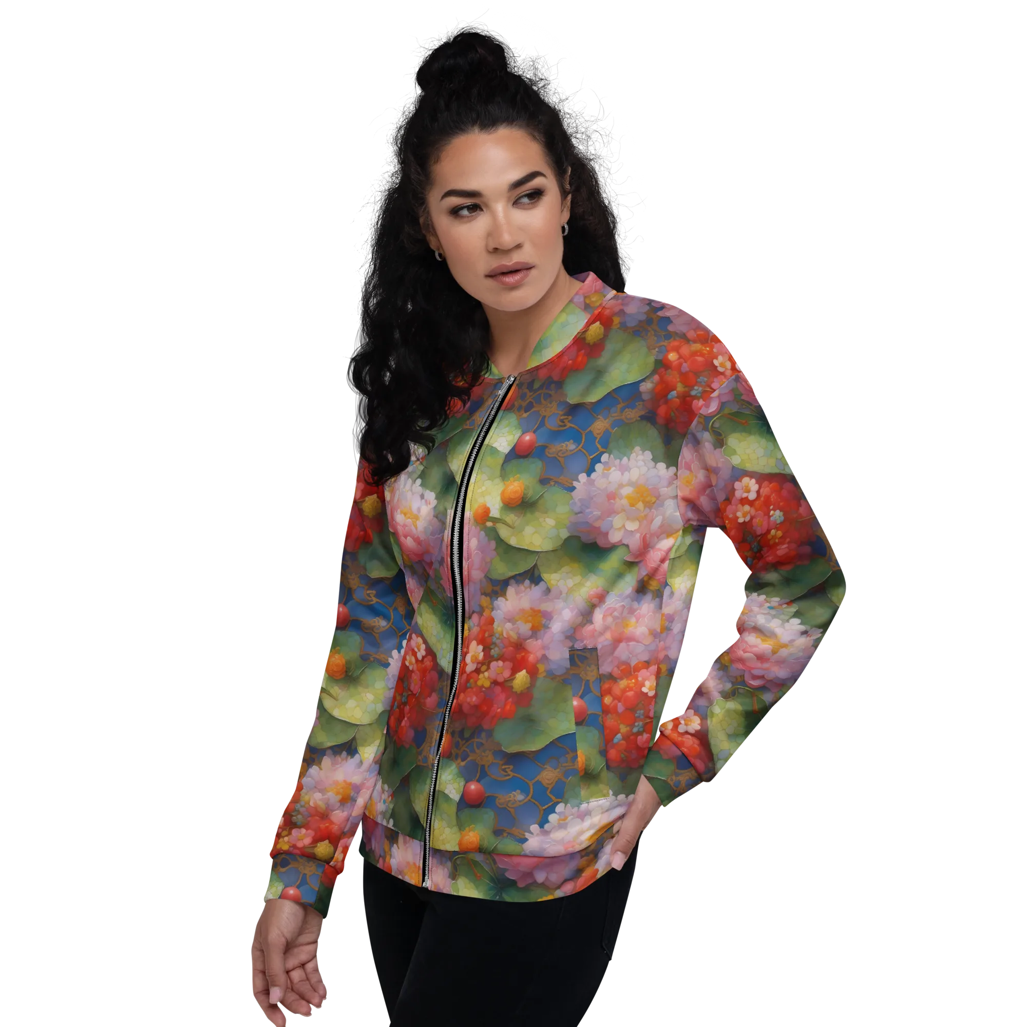 Lotus Royale on Bomber Jacket — Left sleeve