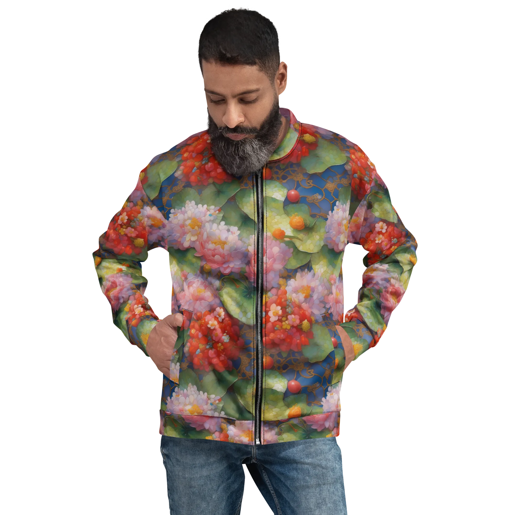 Lotus Royale on Bomber Jacket — Front print
