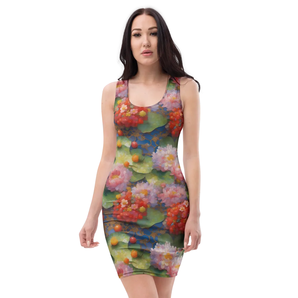 Lotus Royale on Bodycon Dress — Front