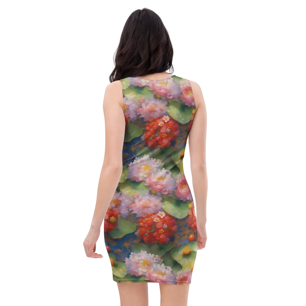 Lotus Royale on Bodycon Dress — Back