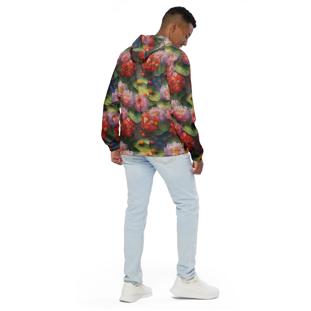Lotus Royale on Men's Windbreaker — Back