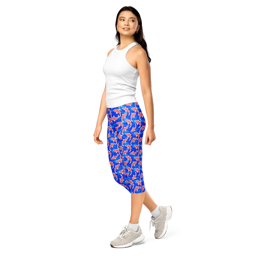 Cobalt Current on Capri Leggings — Print file
