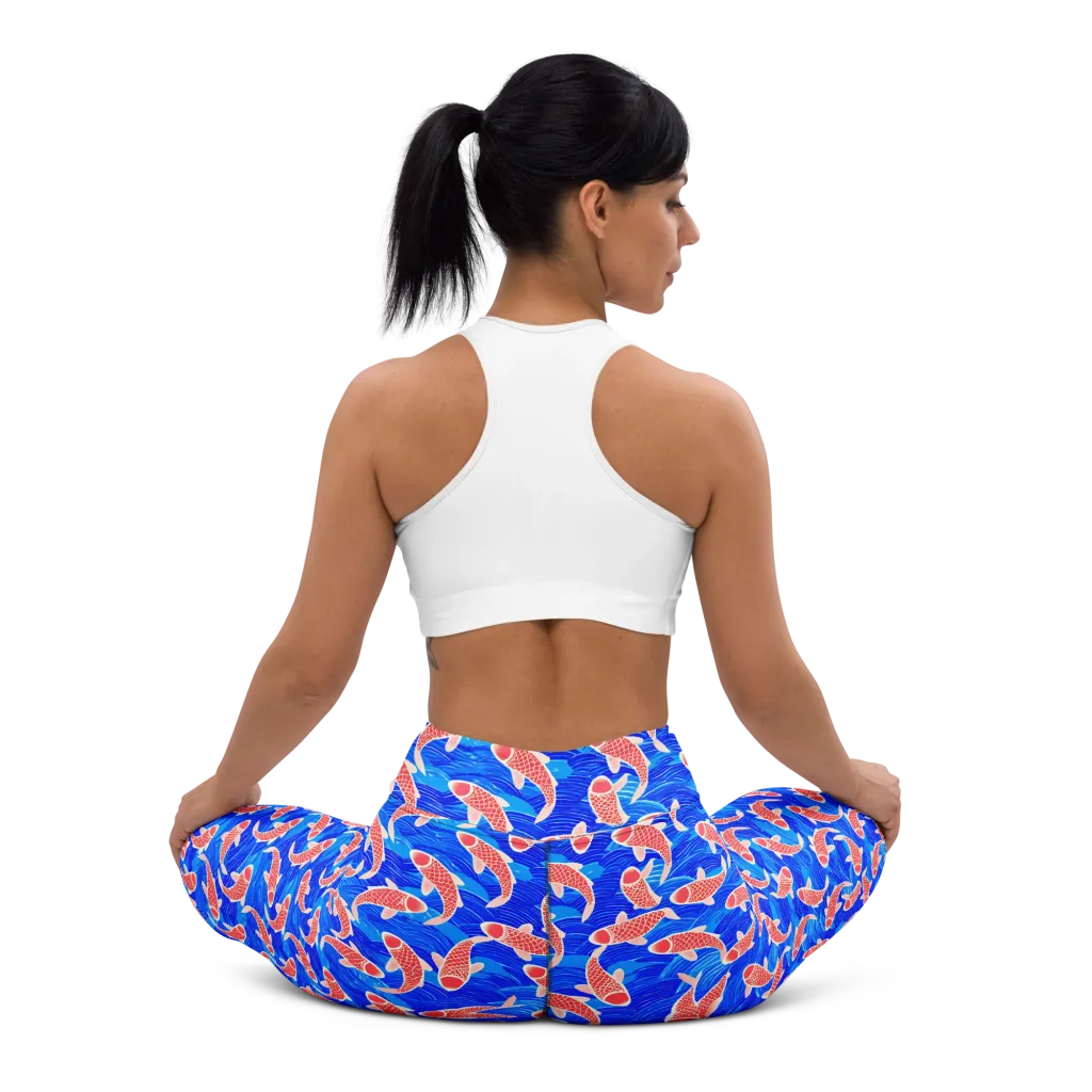 Cobalt Current on Yoga Leggings — Back waist