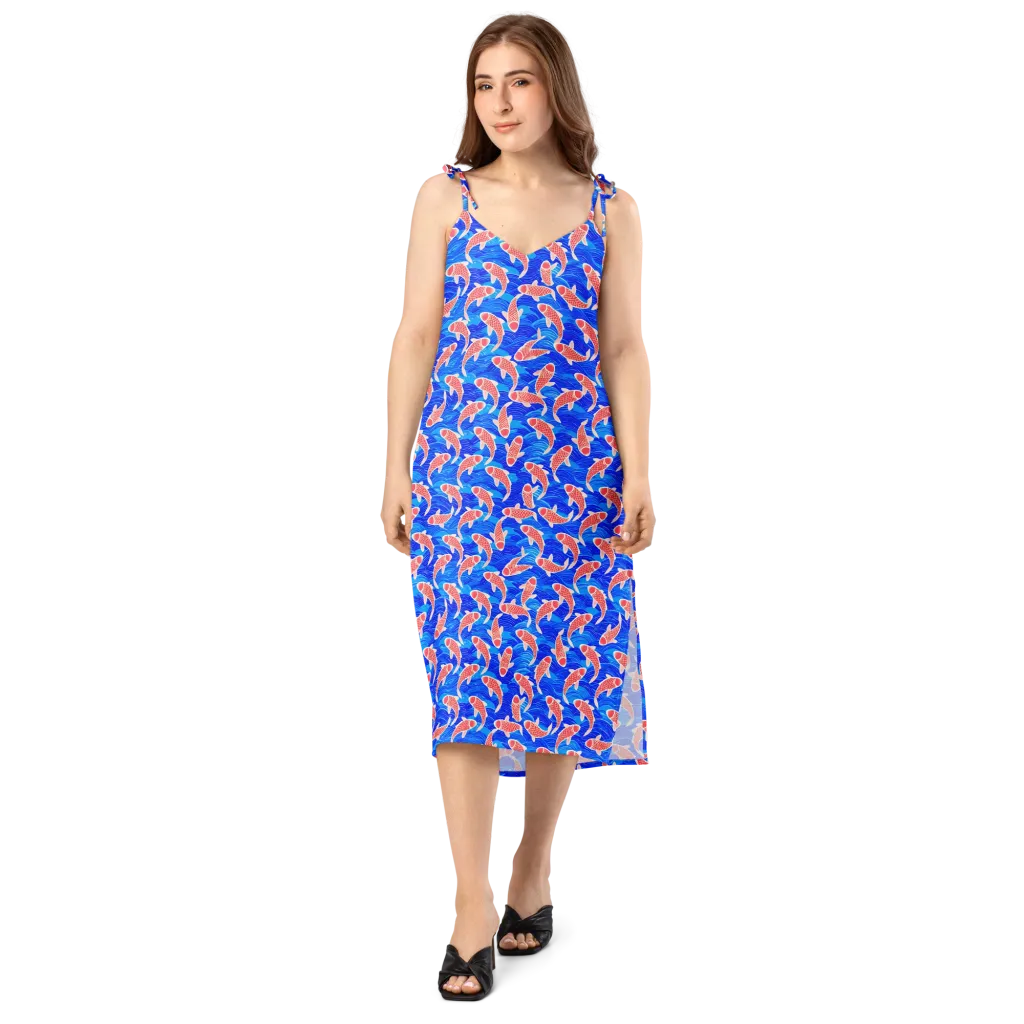Cobalt Current on Slip Dress — Front