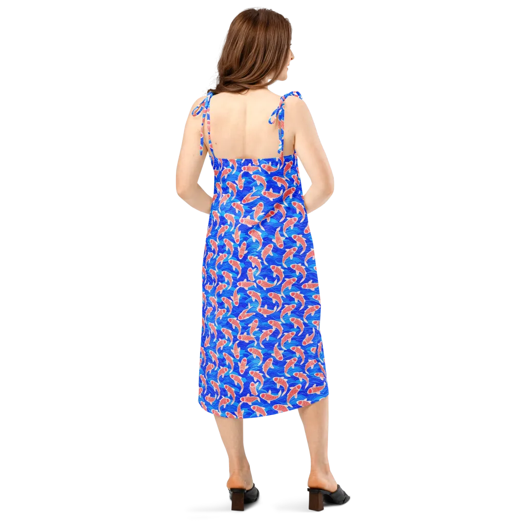 Cobalt Current on Slip Dress — Back