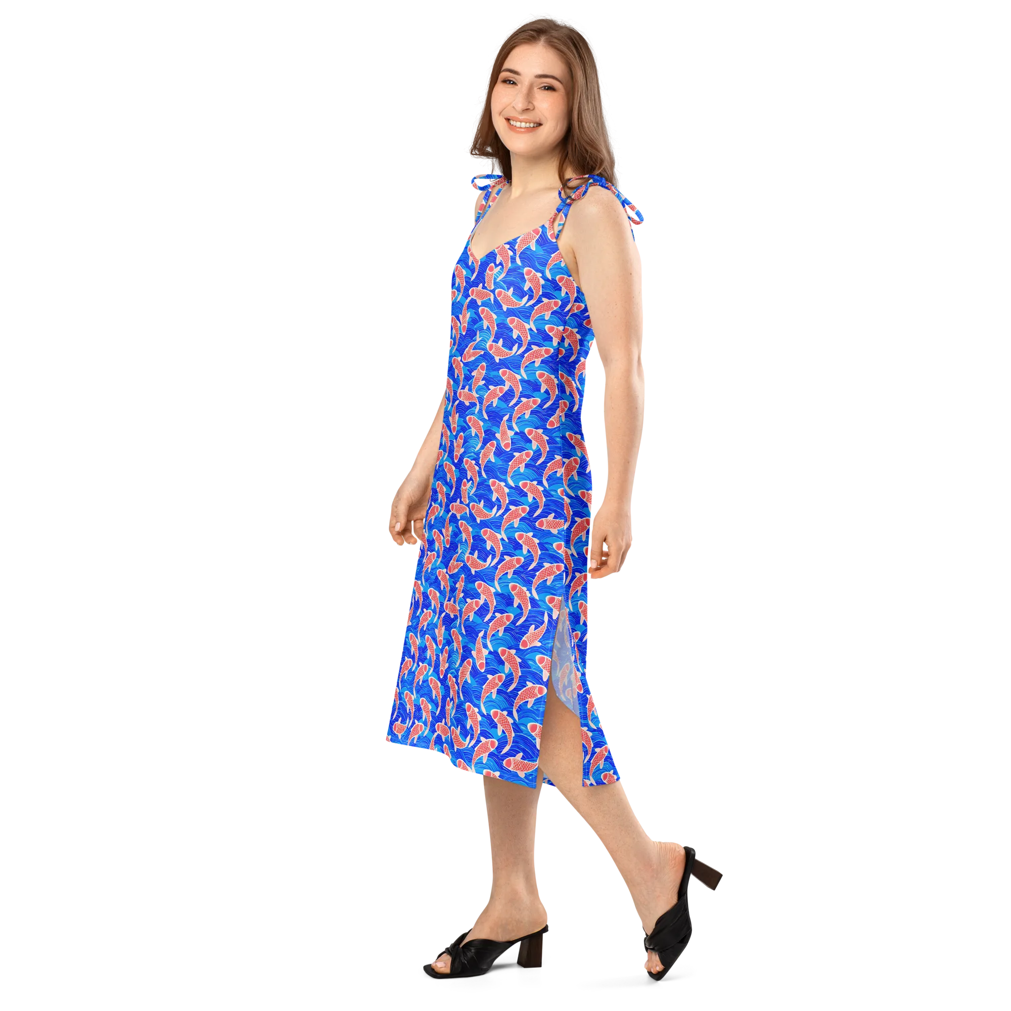 Cobalt Current on Slip Dress — Left Front