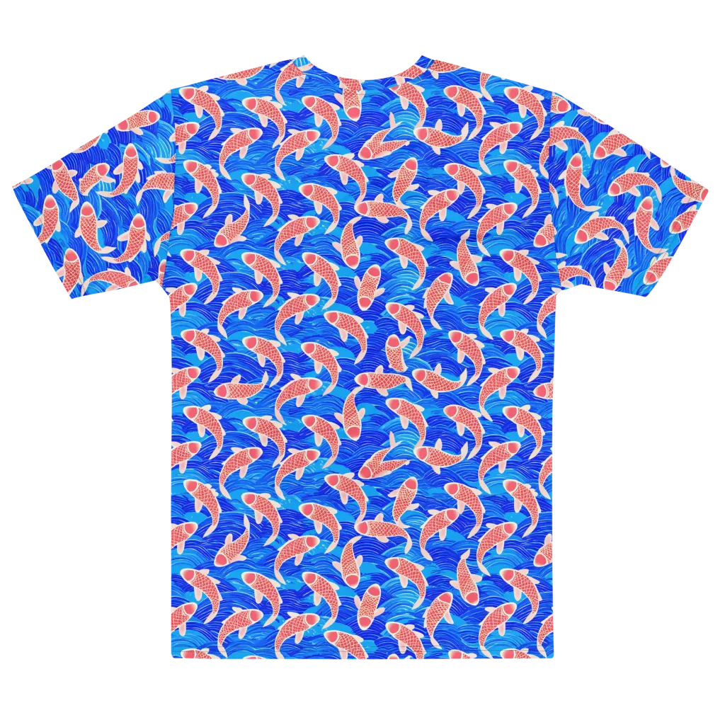 Cobalt Current on Men's Cotton Crew Neck T-Shirt — Front print