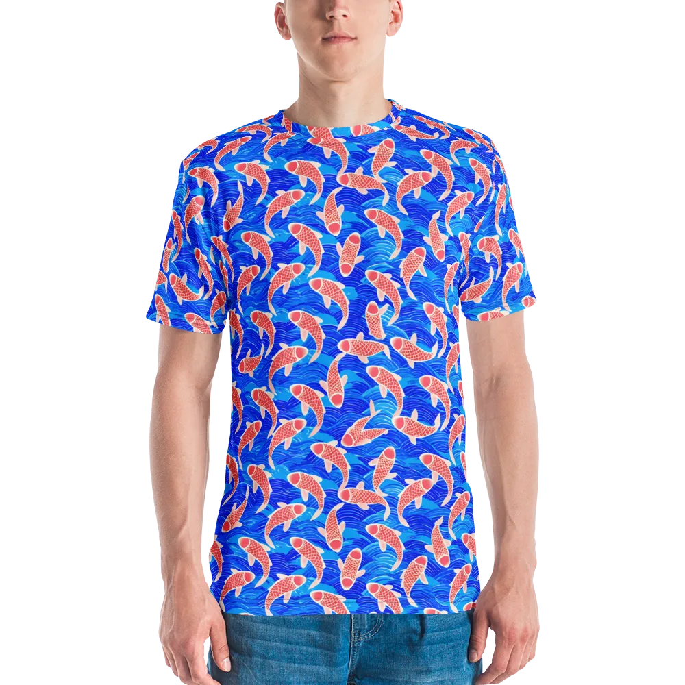 Cobalt Current on Men's Crew Neck T-Shirt — Front