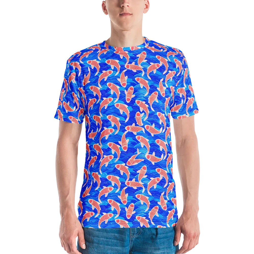 Cobalt Current on Men's Crew Neck T-Shirt — Front