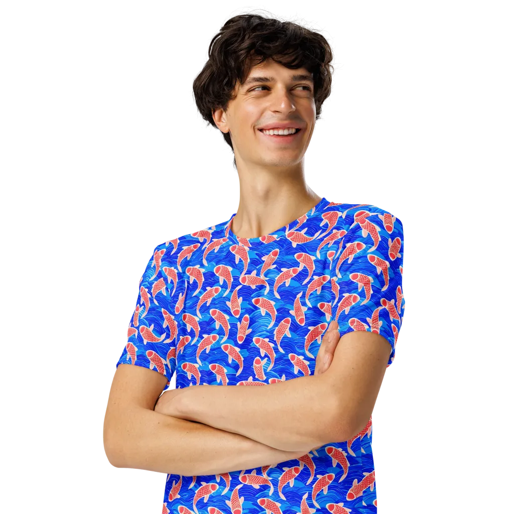 Cobalt Current on Men's Crew Neck T-Shirt — Front print