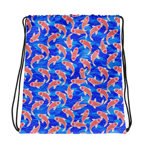 Cobalt Current on a Drawstring Bag
