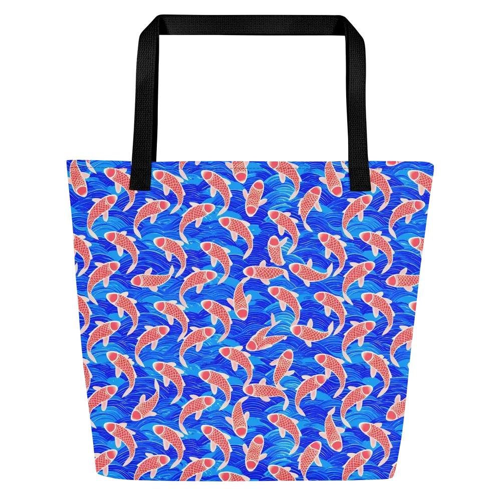Cobalt Current on Large Tote Bag W/ Pocket — Front