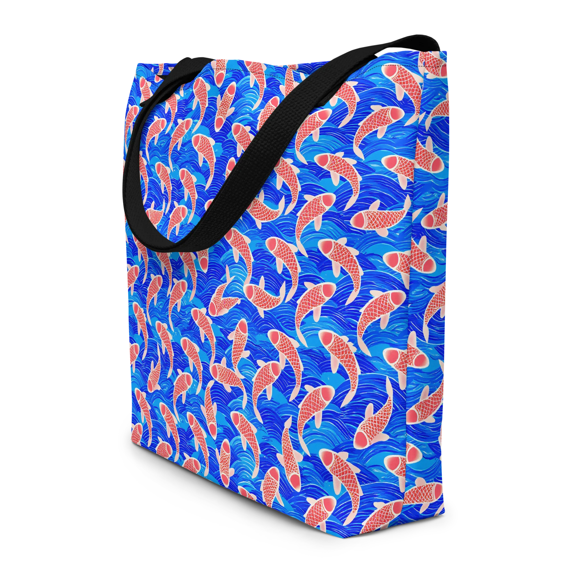 Cobalt Current on Large Tote Bag W/ Pocket — Print file